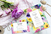 Abstract Floral Wedding Invitation, an Invitation Template by wulano (Thumbnail 2 of 3)
