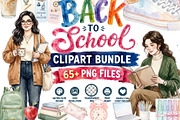 Back to School Aesthetic Clipart, a Seasonal Illustration by Tanya Kart (Thumbnail 1 of 15)