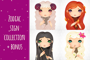 Zodiac signs collection +bonus