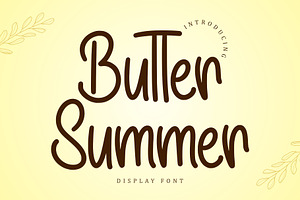 Butter Summer Display Font