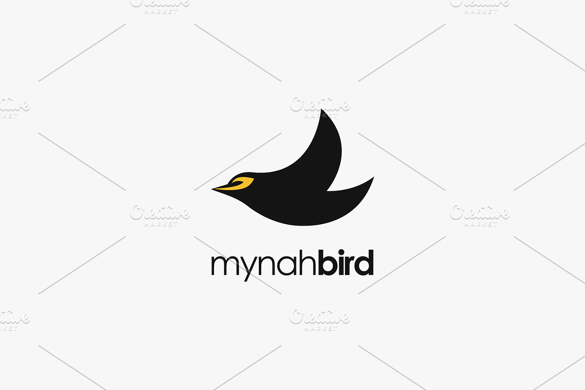 Minimalist mynah bird logo icon, a Branding & Logo Template by DOMHOUZE