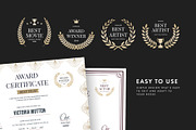 Award Crest & Laurel Wreath Vector, an Object Graphic by DesignerCandies (Thumbnail 4 of 6)