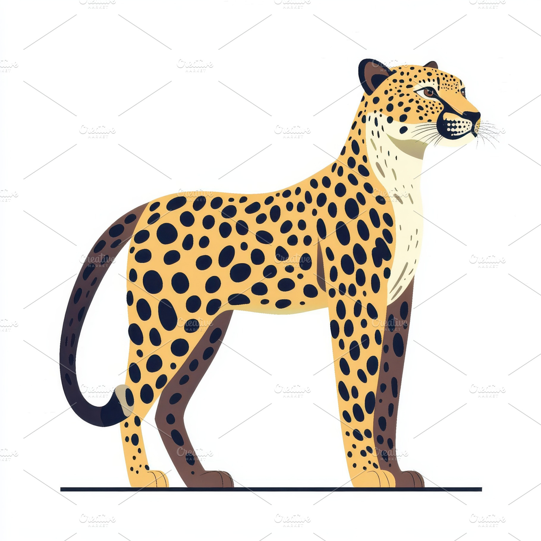 Majestic Cheetah Profile View Wild C, an Animal Photo by Pixeness Studio