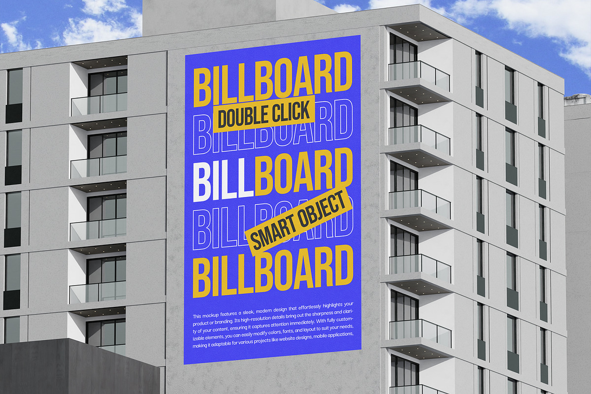 Wall Billboard Mockup, an Advertising Mockup by Unerispace