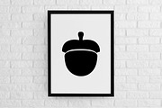 Acorns Silhouette SVG, a Food Illustration by newminddesign (Thumbnail 2 of 3)