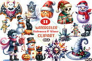Halloween & Winter Clipart, an Illustration by DreamCafeArt (Thumbnail 1 of 5)