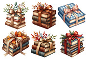 Autumn Bow Book Stack Clipart, an Illustration by Pixels.Craft (Thumbnail 2 of 7)