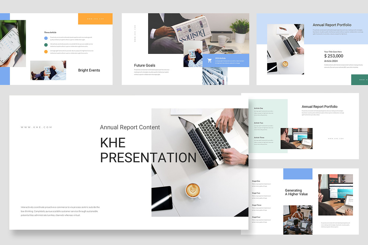 Khe : Annual Report Google Slides, a Presentation Template by Punkl Camp (Photo 1 of 15)