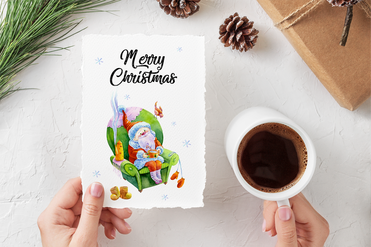 Christmas Greeting Card Template, a Card Template by ElephantArts (Photo 4 of 8)