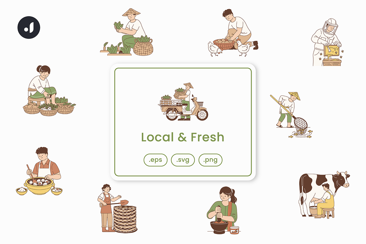 Local & Fresh Illustration, an Object Graphic by Jump Studio (Photo 1 of 12)