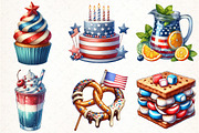 4th of July Foods Party Clipart, an Illustration by Pixels.Craft (Thumbnail 3 of 7)