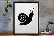 Snail Silhouette SVG, an Animal Illustration by newminddesign (Thumbnail 3 of 3)