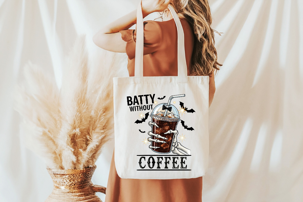 Batty Without Coffee Png,Halloween, an Illustration by Libby Wishes (Photo 5 of 6)