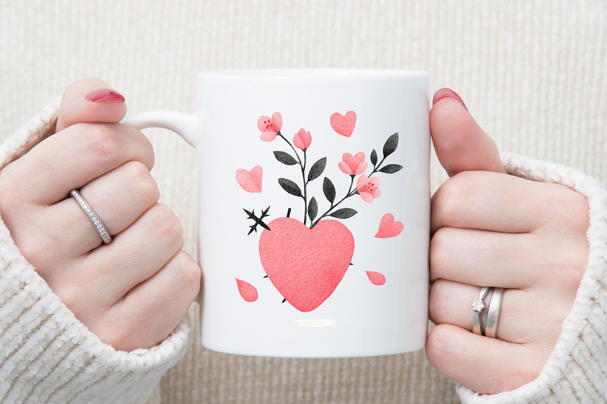 Gothic Valentine's Day Clipart PNG, an Illustration by Sublimation Artist (Photo 5 of 6)
