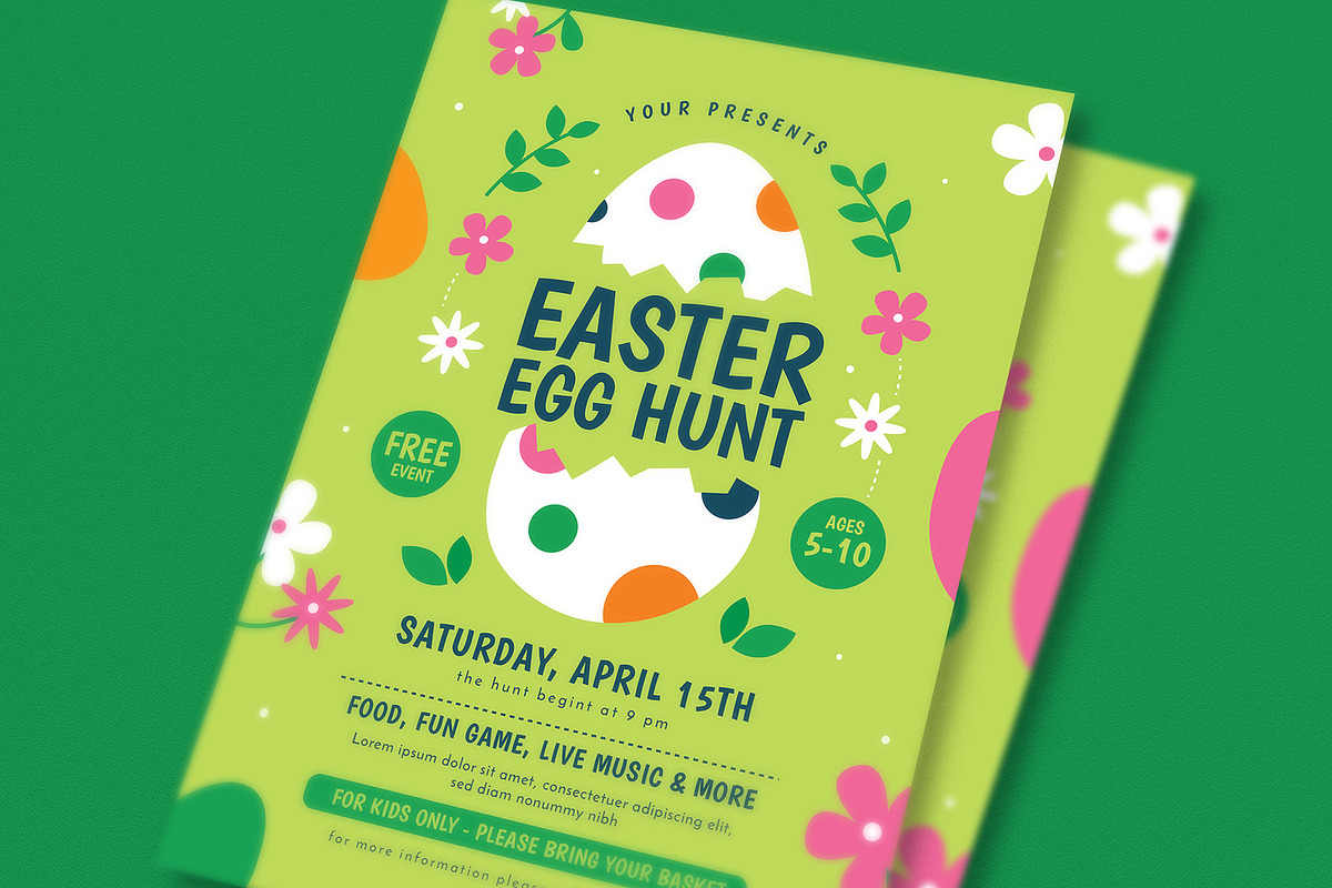 Easter Egg Hunt Event Flyer, a Flyer Template by Guuver (Photo 3 of 3)