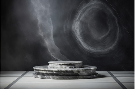 Sleek Marble podium. Generate Ai, a Nature Photo by Ylivdesign