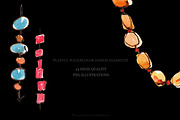 Playful Watercolor Design Elements, an Object Illustration by MariaScaroniAtelier (Thumbnail 5 of 10)