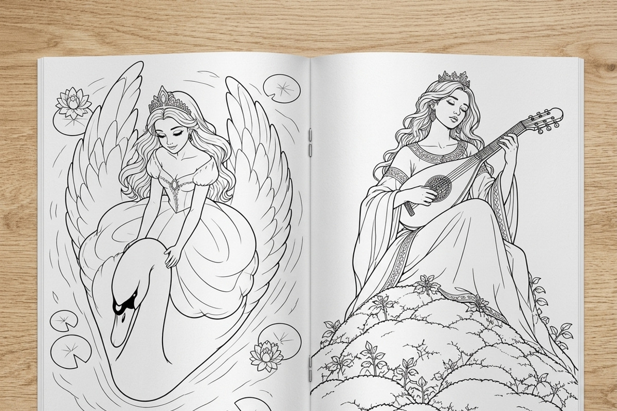 Magical Princess Coloring Book Vol37, a Person Illustration by ikarifq shop (Photo 5 of 7)