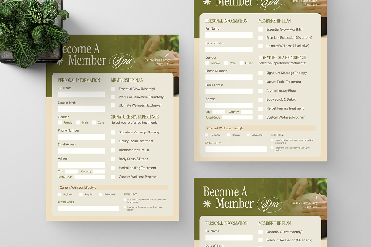Member Spa Modern Form, a Flyer Template by Annora Studio (Photo 4 of 6)