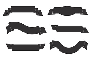 Flat decorative ribbons for banners, an Illustration by Vectorbuum