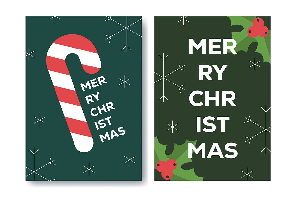 Modern minimalist Christmas cards