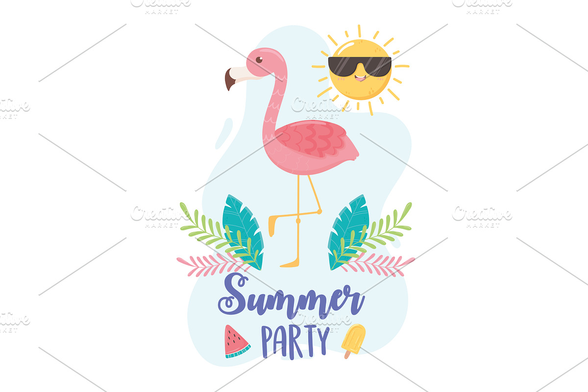 summer party event, an Illustration by studiogstock