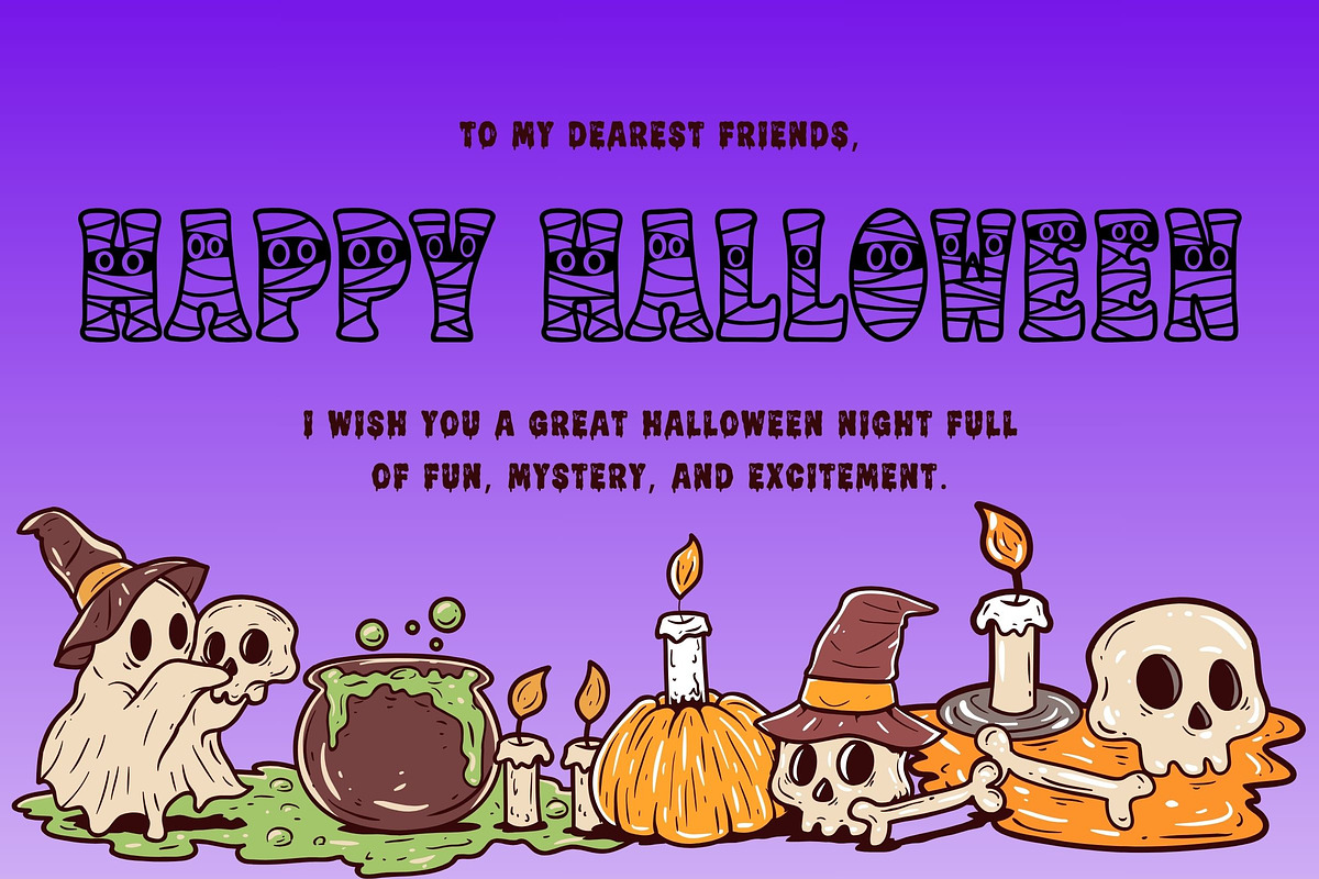 Cursed Mummy - Halloween Font, a Symbol Font by AnningArts (Photo 6 of 8)