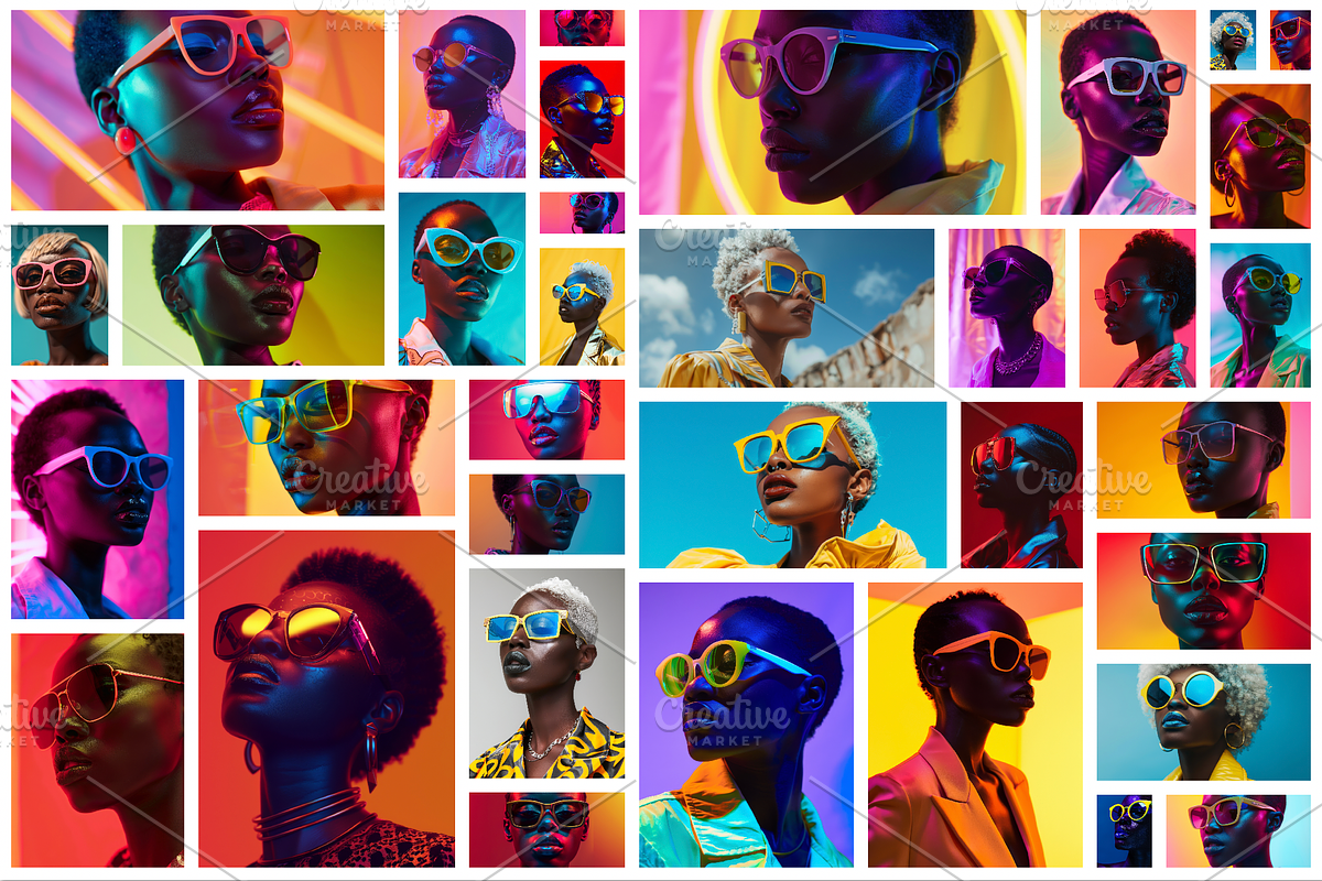 109 Fashion models in sunglasses, a Beauty & Fashion Photo by Handmadefont (Photo 4 of 113)