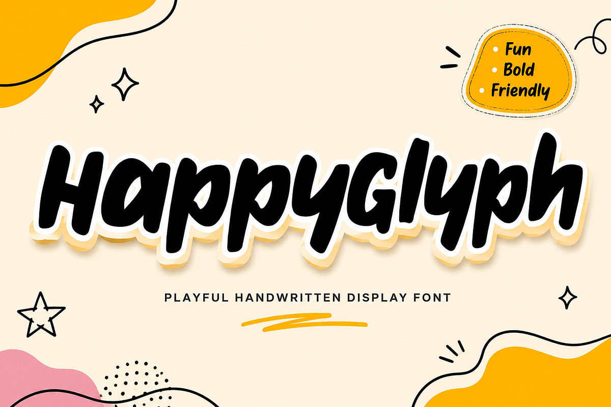 HappyGlyph, a Handwritten Font by Wow Magic (Photo 1 of 5)