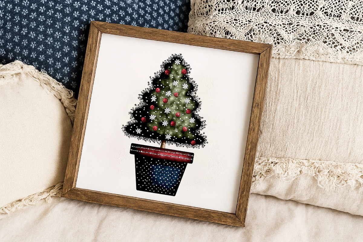 Christmas Tree in Pots Clipart, an Illustration by Libby Wishes (Photo 6 of 6)