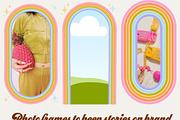 Retro Rainbow Canva Templates for IG, a Social Media Template by Dear Darling Design (Thumbnail 7 of 13)