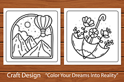 Minimal Art Coloring Book, a Decorative Illustration by Coco Bloom (Thumbnail 4 of 6)