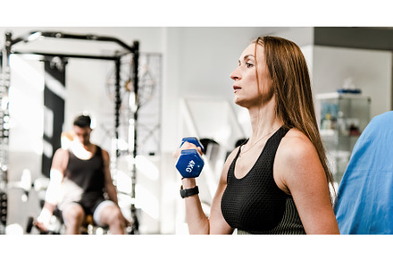 Female athlete exercising with, a Sports & Recreation Photo by Daniel Megias