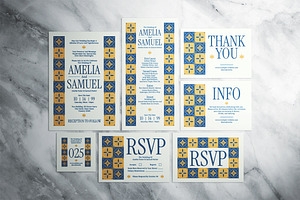 Geometric Wedding Invitation Suite, an Invitation Template by The Good Store