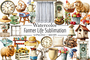 Farmer Life Sublimation Clipart, an Illustration by Libby Wishes (Thumbnail 1 of 6)