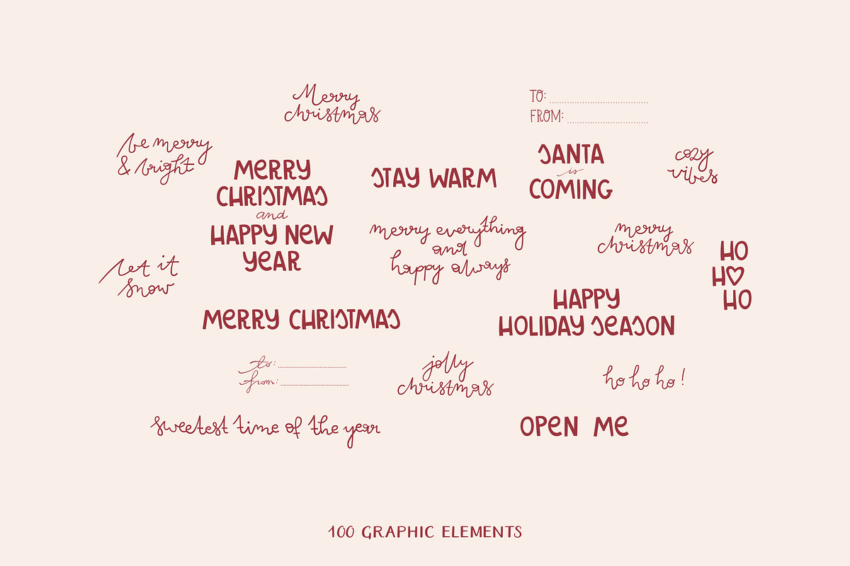 Jolly Christmas Illustrations Set, a Seasonal Illustration by Ola_Mazur (Photo 3 of 8)