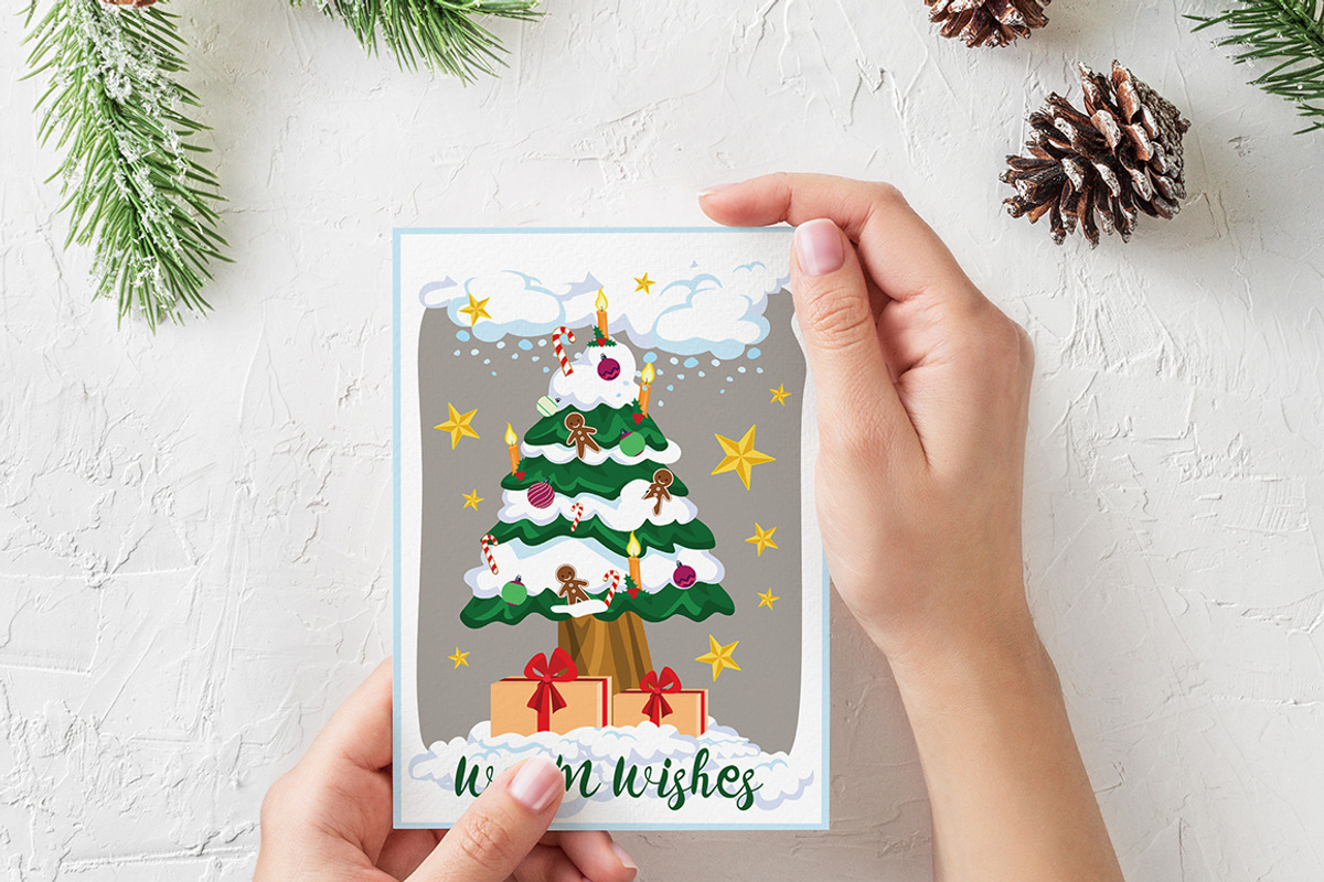 Christmas cards, stickers, labels, a Card Template by land art (Photo 6 of 13)