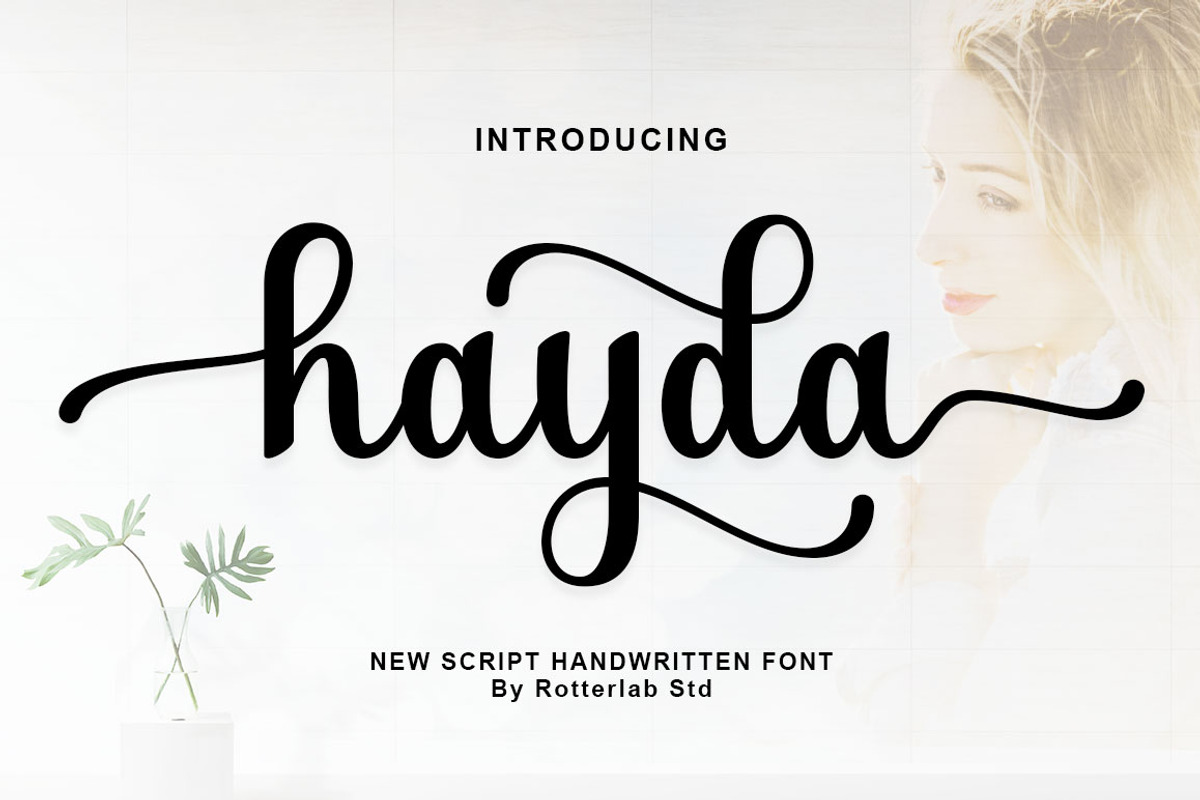 Hayda Script, a Script Font by Rotterlab Studio (Photo 1 of 7)