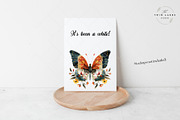 Watercolor Folk Butterflies Clipart, a Decorative Illustration by The Twin Lakes Studio (Thumbnail 7 of 9)