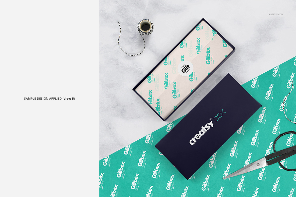 GiftBox Wrapping Tissue Paper Mockup, a Pens & Pencil Mockup by creatsy5 (Photo 10 of 18)