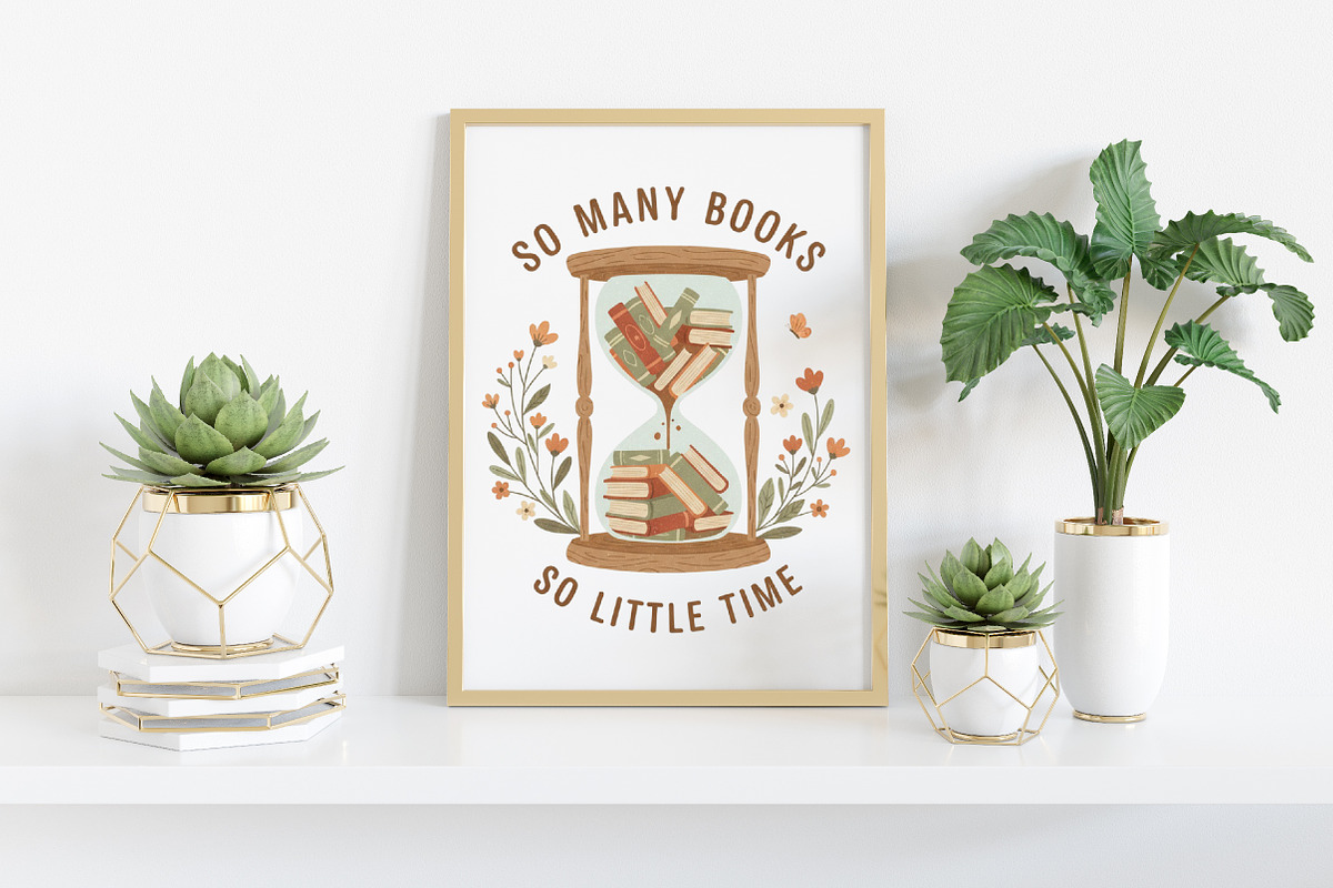 So Many Books so Little Time PNG, an Illustration by Craft Nest (Photo 5 of 6)