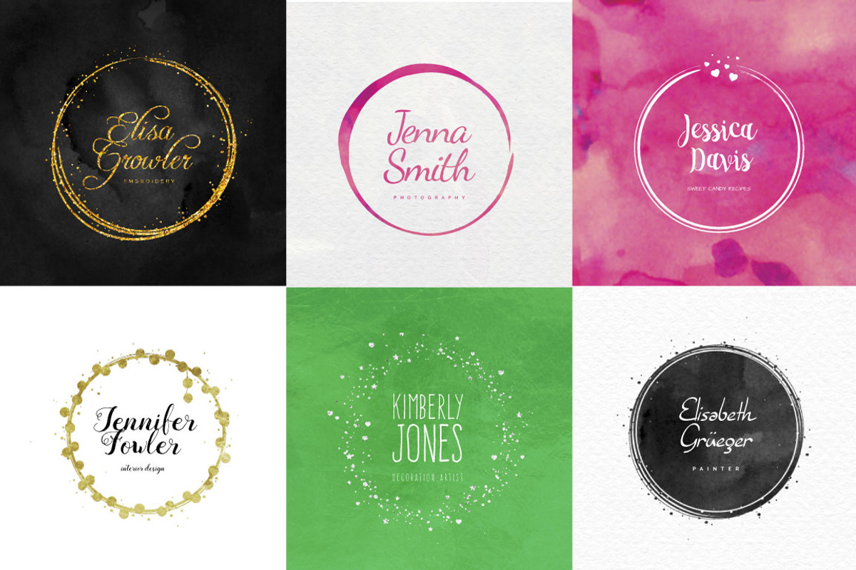 Feminine Logo Creator Circle Edition, a Branding & Logo Template by Mats-Peter Forss (Photo 3 of 12)