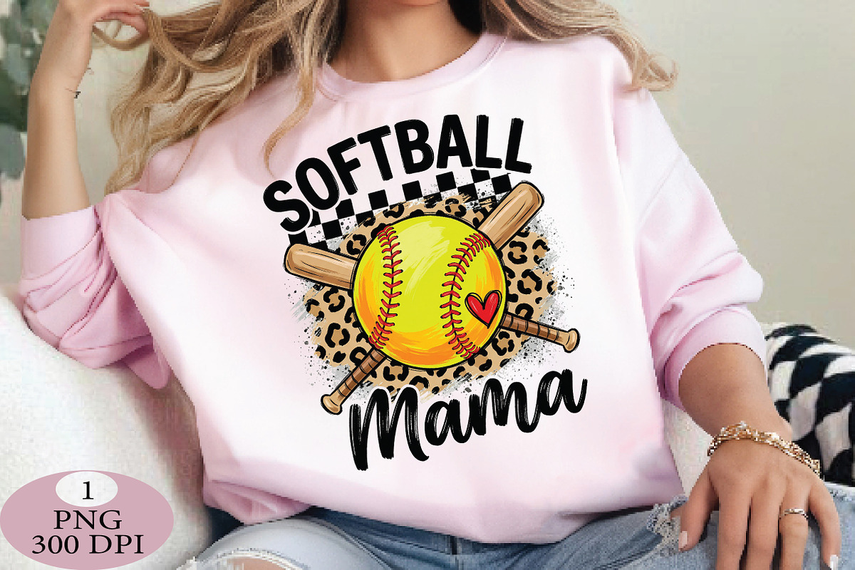 Retro Softball Mama PNG, an Illustration by Daily.Designs (Photo 4 of 5)