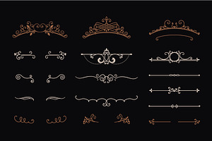 Set Of Vintage Calligraphic Elements