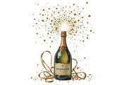 Vintage New Year's Eve clipart, a Seasonal Illustration by Creative design (Thumbnail 2 of 7)