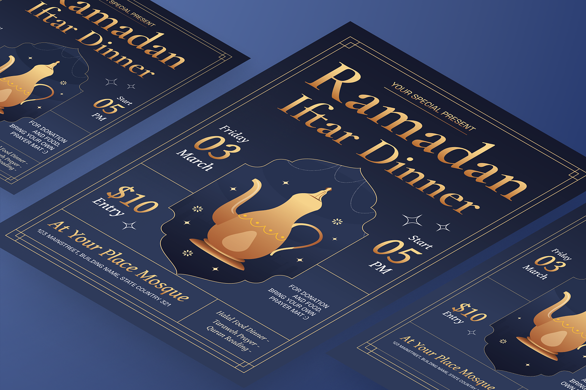 Iftar Dinner Flyer Set, a Flyer Template by Annora Studio (Photo 5 of 6)