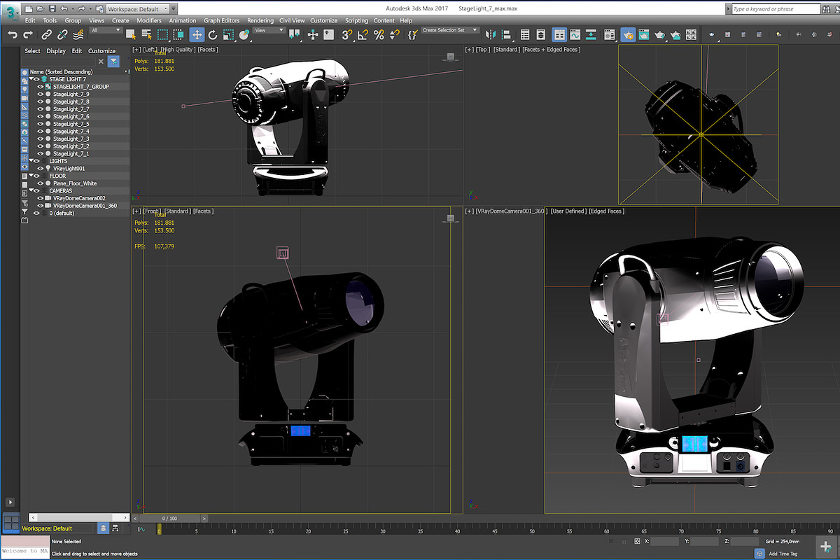 Stage Lighting Collection-14 PCS, an Object 3D Model by akerStudio (Photo 298 of 309)