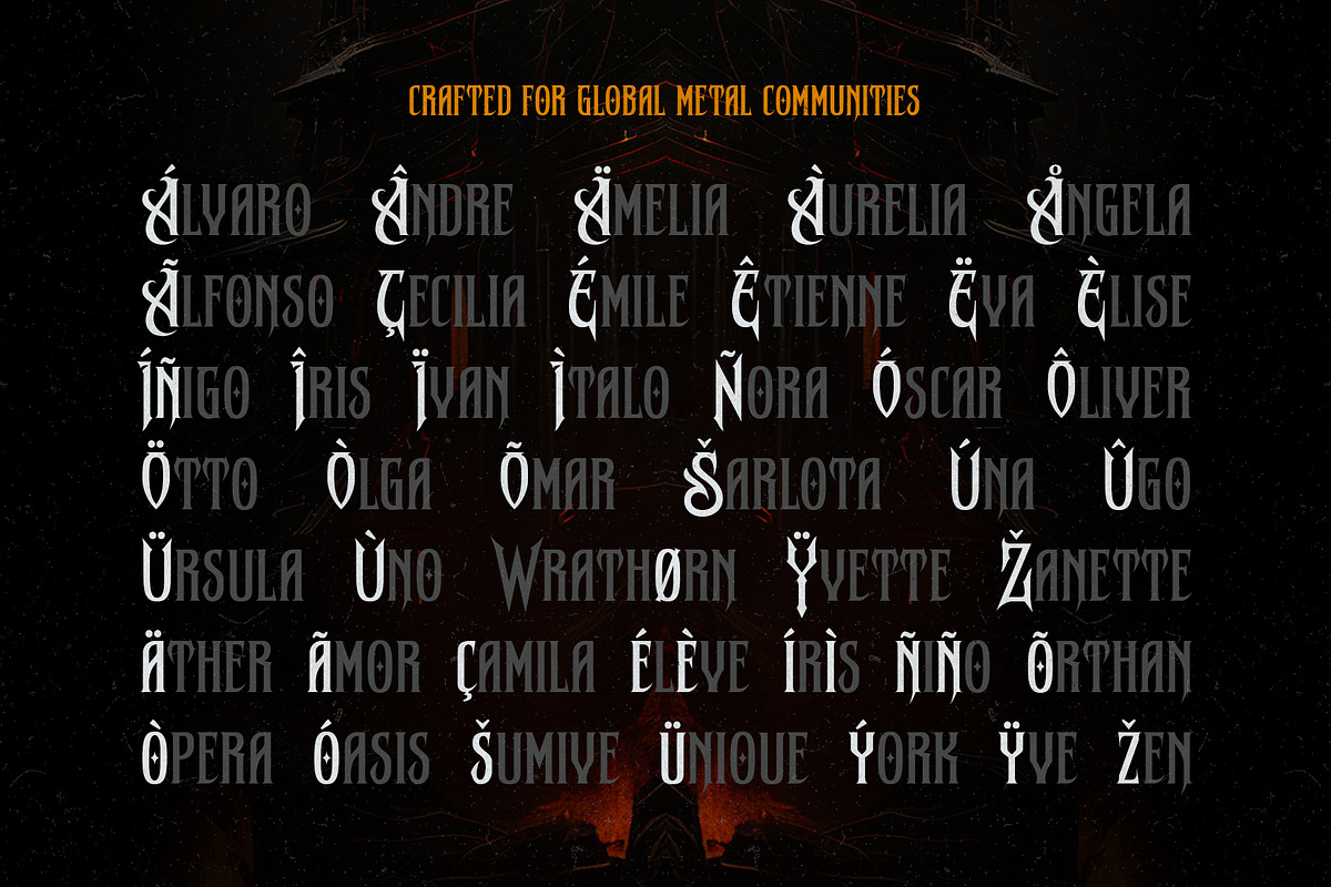Wrathorn – Metal Horror Gothic Typeface