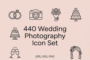Minimal Wedding Photography Icons, an Outline Icon by adenpinkstore