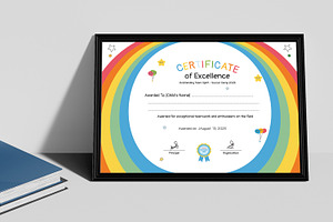 Certificate Template for Children, a Stationery Template by MightyDesign